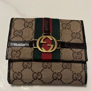 Authentic Vintage Gucci Ophidia GG Canvas Wallet